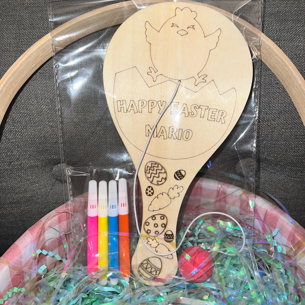 Wooden Birthday Paddle with Markers